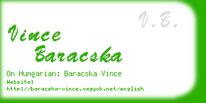 vince baracska business card